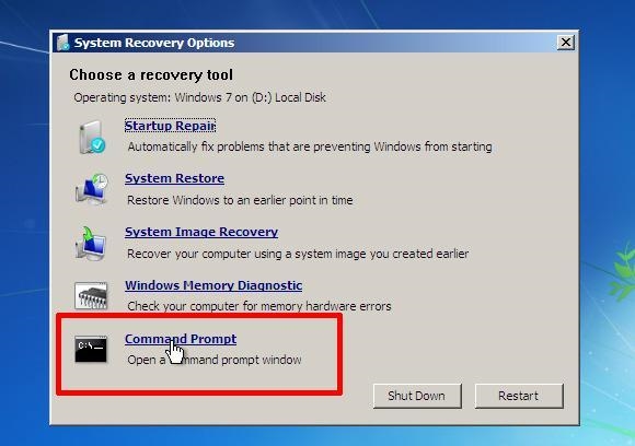 破解Windows登陆密码