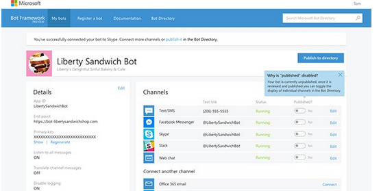 微软聊天机器人目录库已向开发者正式开放