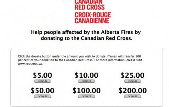 苹果为加拿大艾伯塔森林大火发起募捐