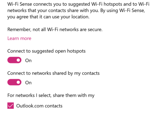 Window 10的Wi-Fi密码分享功能已不在