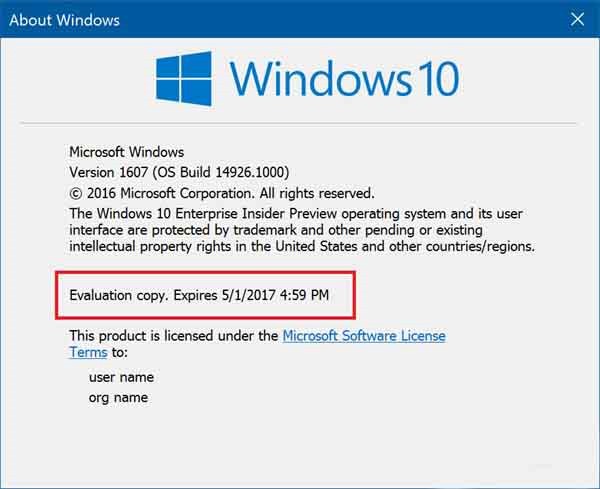 Win10预览版本将过期，部分用户PC无法启动