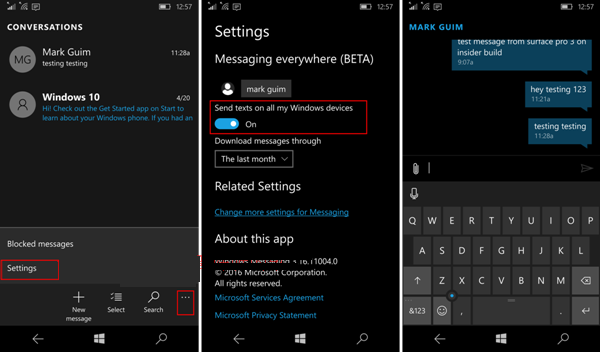 此次window 10 mobile更新名字与PC一致
